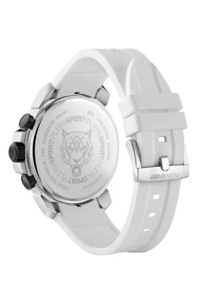 Plein Sport Powerlift Chronograph Watch In White
