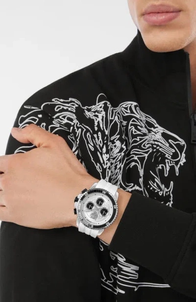 Plein Sport Powerlift Chronograph Watch In White