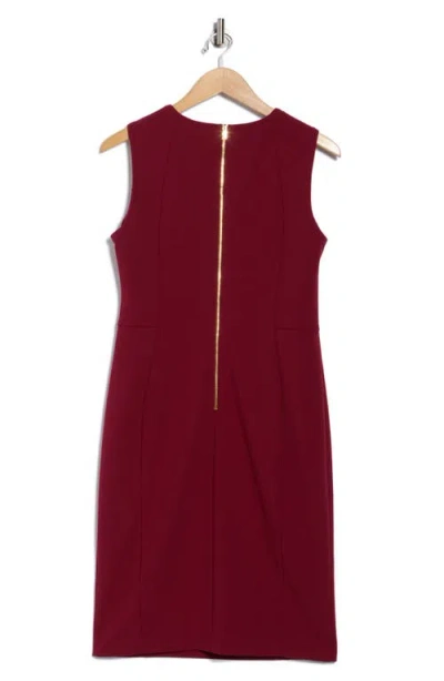 Dkny Sleeveless Sheath Dress In Red