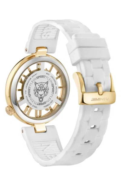 Plein Sport Tiger Luxe Silicone Strap Watch, 36mm In Brown