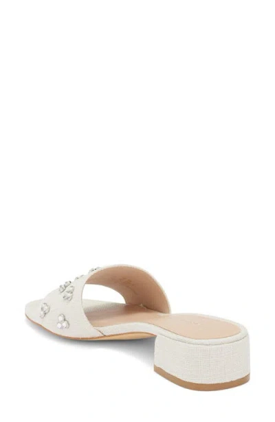Stuart Weitzman Tammy Crystal Slide Sandal In White