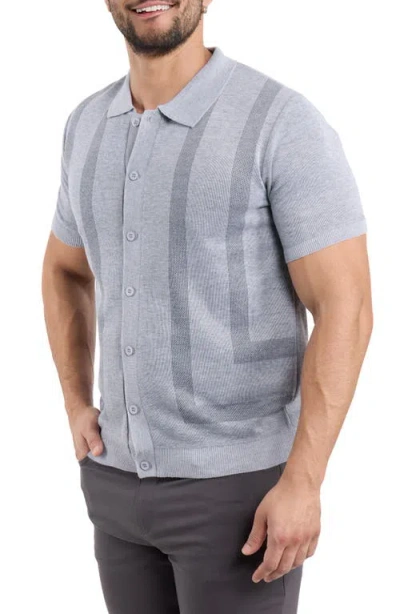 Spring + Mercer Stripe Polo Sweater In Green