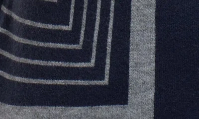 Spring + Mercer Stripe Polo Sweater In Blue