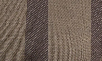 Spring + Mercer Stripe Polo Sweater In Gray