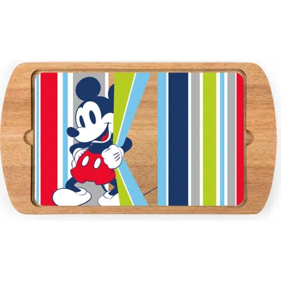 Picnic Time Billboard Glass Top Serving Tray In Multi