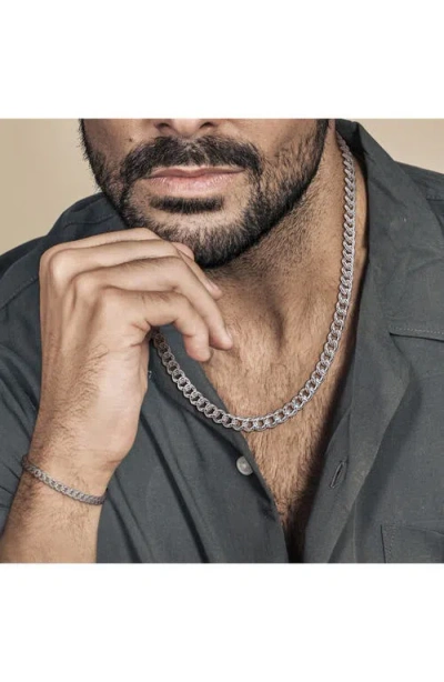 Delmar Curb Link Bracelet & Necklace Set In White