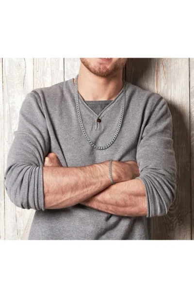 Delmar Curb Link Bracelet & Necklace Set In White