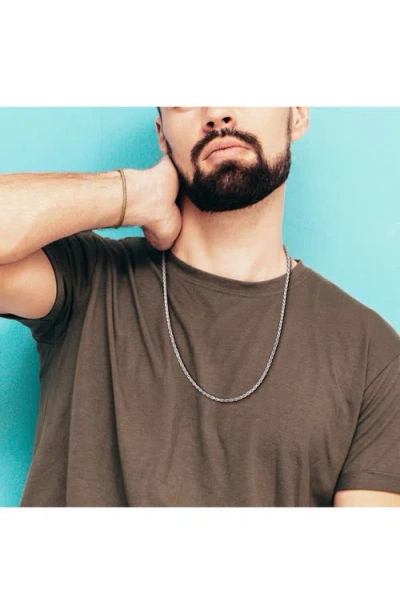 Delmar Rope Chain Necklace & Bracelet Set In Metallic