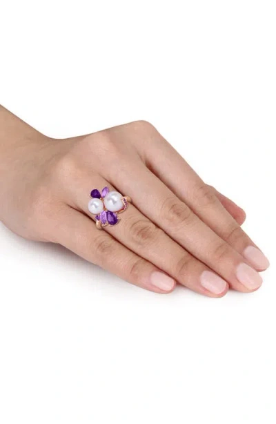 Delmar Cultured Pearl & Semiprecious Stone Cluster Ring In Multi