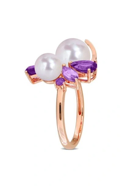 Delmar Cultured Pearl & Semiprecious Stone Cluster Ring In Multi