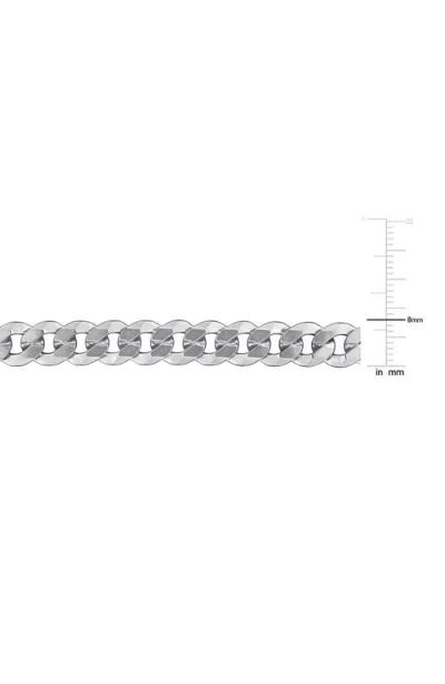 Delmar Diamond Cut Curb Chain Bracelet In White