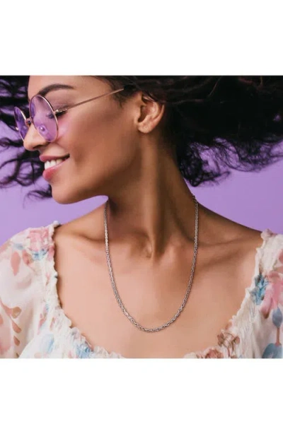 Delmar Singapore Link Chain Necklace In White