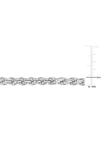Delmar Diamond Cut Rope Chain Bracelet In Gray