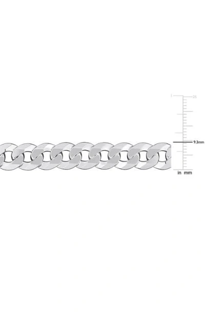 Delmar Diamond Cut Curb Chain Bracelet In White