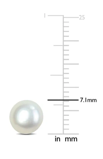 Delmar Sterling Silver Cultured Freshwater Pearl Stud Earrings In Silver