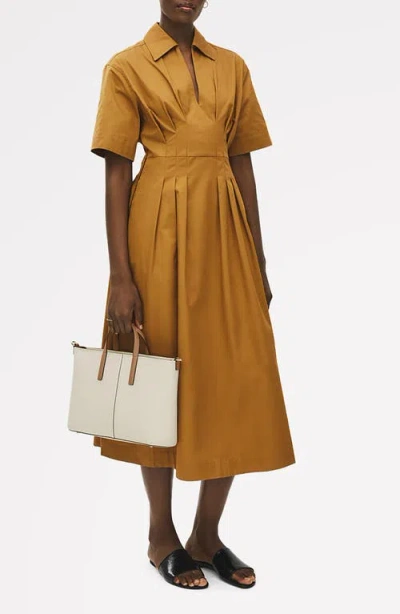 Radley Newton Ave Leather Tote Bag In Neutral