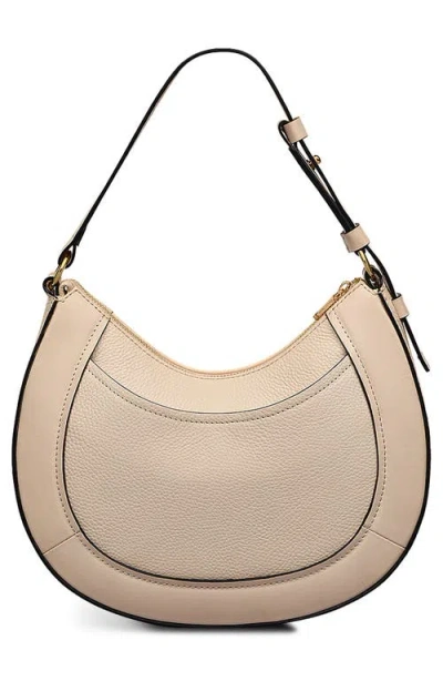 Radley Merchant Hall Small Crescent Leather Shoulder Bag In Neutral