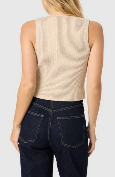 Lush Ribbow Bow Front Knit Tank Top In Blue