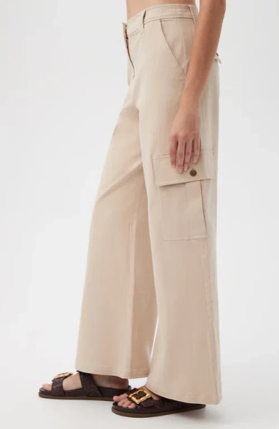 Trina Turk Haden Stretch Cotton Cargo Pants In Neutral