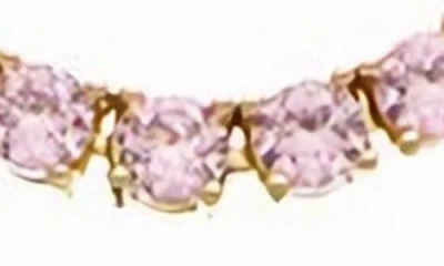 Juvell Pink Topaz Tennis Necklace In Gold