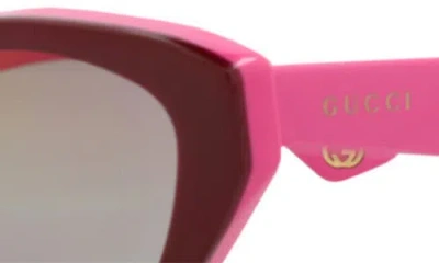 Gucci 54mm Cat Eye Sunglasses In Red