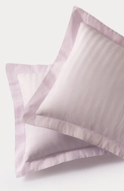 Brooks Brothers Set Of Two Sateen Stripe Pillow Sham In Purple