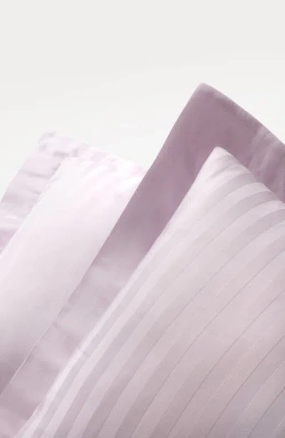 Brooks Brothers Set Of Two Sateen Stripe Pillow Sham In Purple