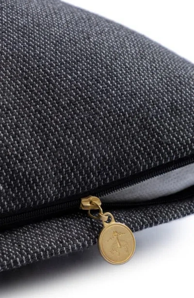 Brooks Brothers Bb Monogram Decorative Cotton Pillow In Black