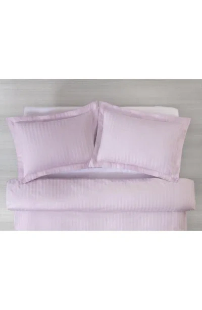 Brooks Brothers Set Of Two Sateen Stripe Pillow Sham In Purple