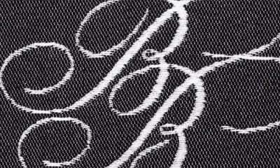 Brooks Brothers Bb Monogram Decorative Cotton Pillow In Black