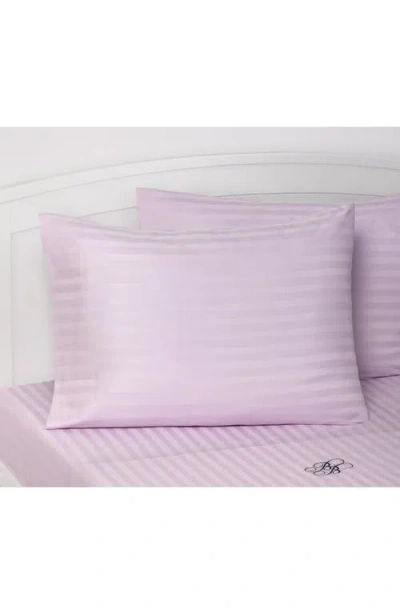 Brooks Brothers Set Of Two Sateen Stripe Pillow Sham In Pink