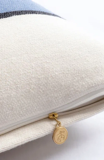 Brooks Brothers Striped Decorative Lumbar Throw Pillow In White