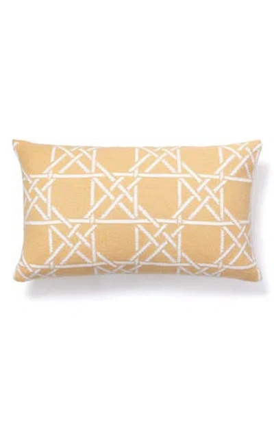 Brooks Brothers Lattice Work Decorative Lumbar Throw Pillow In Yellow