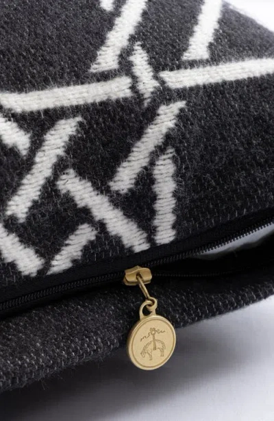 Brooks Brothers Lattice Work Decorative Throw Pillow In Black