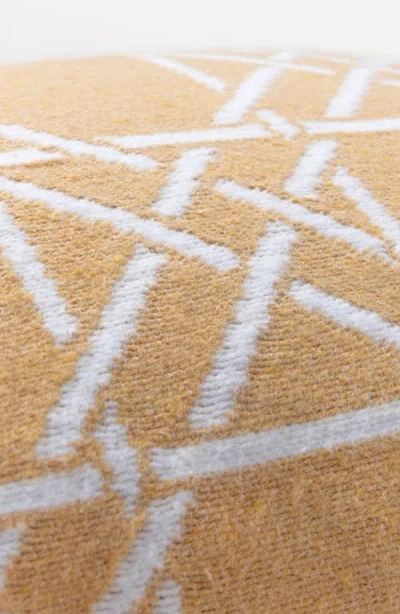 Brooks Brothers Lattice Work Decorative Lumbar Throw Pillow In Yellow