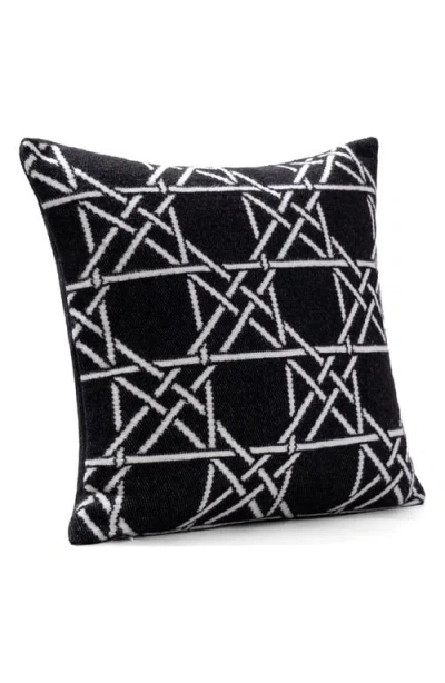Brooks Brothers Lattice Work Decorative Throw Pillow In Black