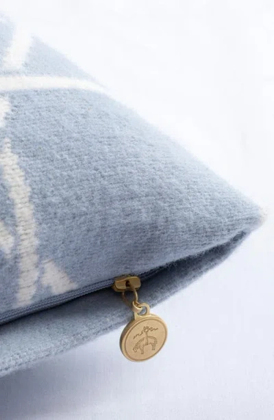 Brooks Brothers Lattice Work Decorative Lumbar Throw Pillow In Blue