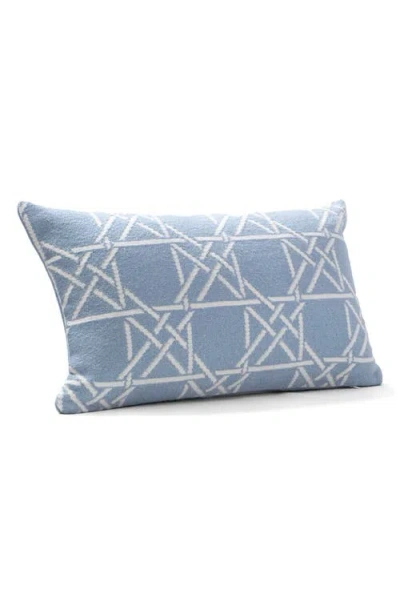 Brooks Brothers Lattice Work Decorative Lumbar Throw Pillow In Blue