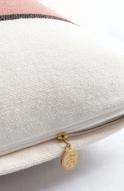 Brooks Brothers Striped Decorative Lumbar Throw Pillow In White