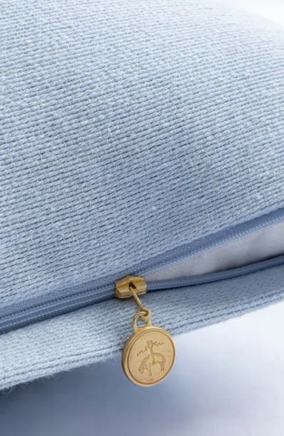 Brooks Brothers Signature Logo Cotton Throw Pillow In Blue