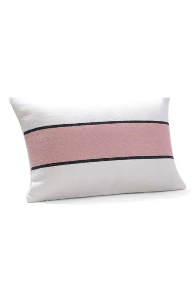Brooks Brothers Striped Decorative Lumbar Throw Pillow In White