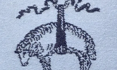 Brooks Brothers Signature Logo Cotton Throw Pillow In Blue