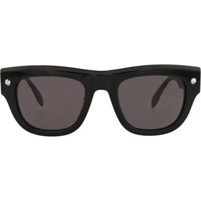 Alexander Mcqueen Square-frame Recycled Acetate Sunglasses In Black