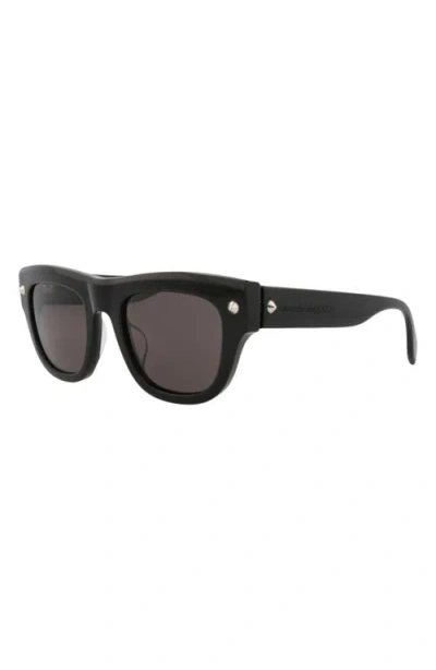 Alexander Mcqueen Square-frame Recycled Acetate Sunglasses In Black