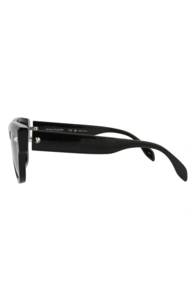 Alexander Mcqueen Square-frame Recycled Acetate Sunglasses In Black