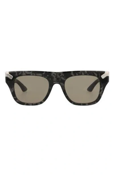 Alexander Mcqueen Punk Rivet Tortoiseshell-effect Sunglasses In Black