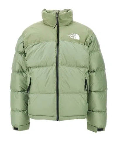 The North Face Retro Nuptse 1996 Bark Mist Down Jacket In Green