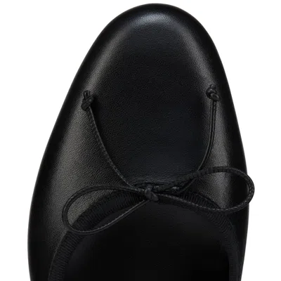 Christian Louboutin Sweetie Strass Leather Ballerina Flat In Black