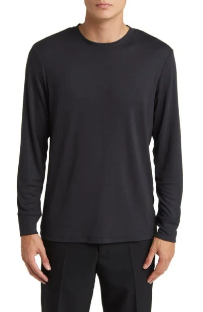 Theory Hilles Cashmere Knit Crewneck Sweater In Black