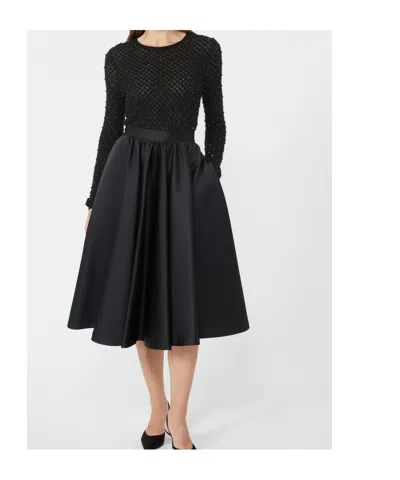 Max Mara Embroidered Wool And Mohair Yarn Sweater In Black